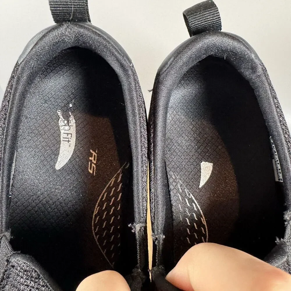 S Skechers GOwalk Arch‎ Fit Togpath Black Slip-On Shoes Mens 8 4E Comfort